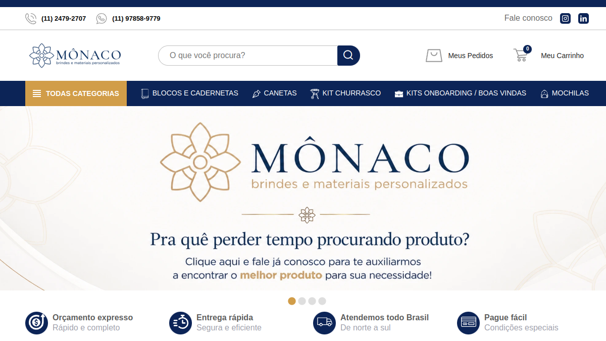 Preview do projeto Monaco Brinde